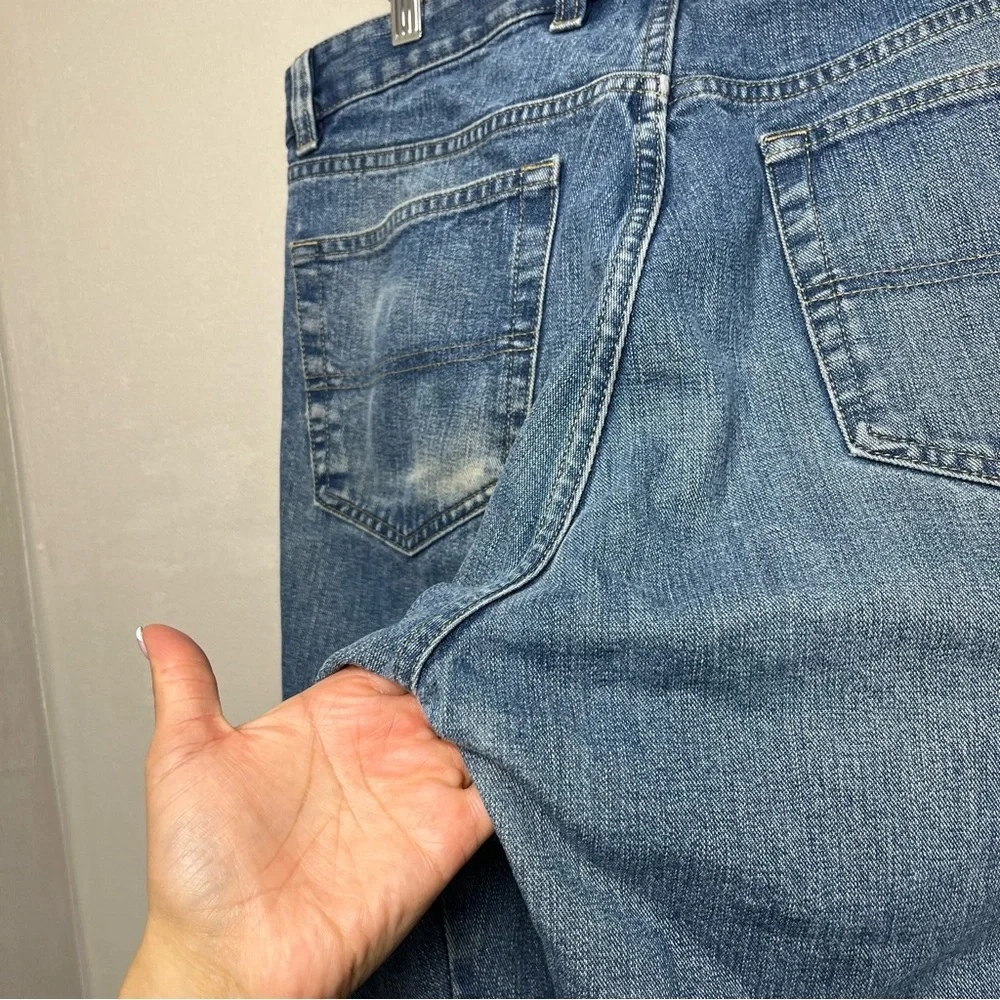 Ermenegildo Zegna Italian Denim Jeans 100% Cotton Slim Fit Distressed Size 34x29